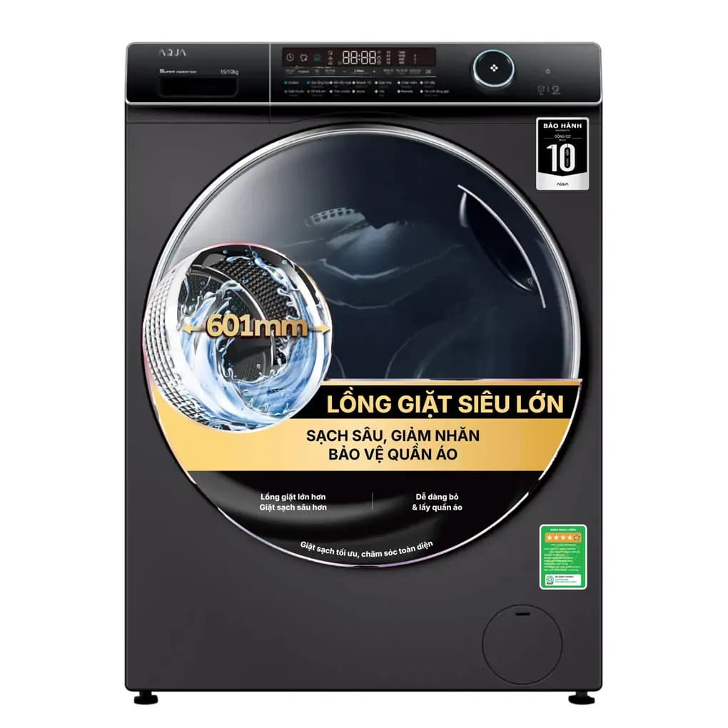Ảnh Máy Giặt Sấy Aqua Inverter 15/10 Kg AQD-AH1500H.PS