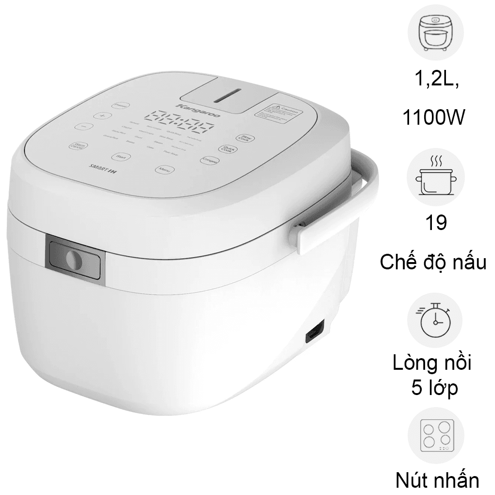 Nồi Cơm Điện Cao Tần Kangaroo KGR12IH1 1.2 Lít