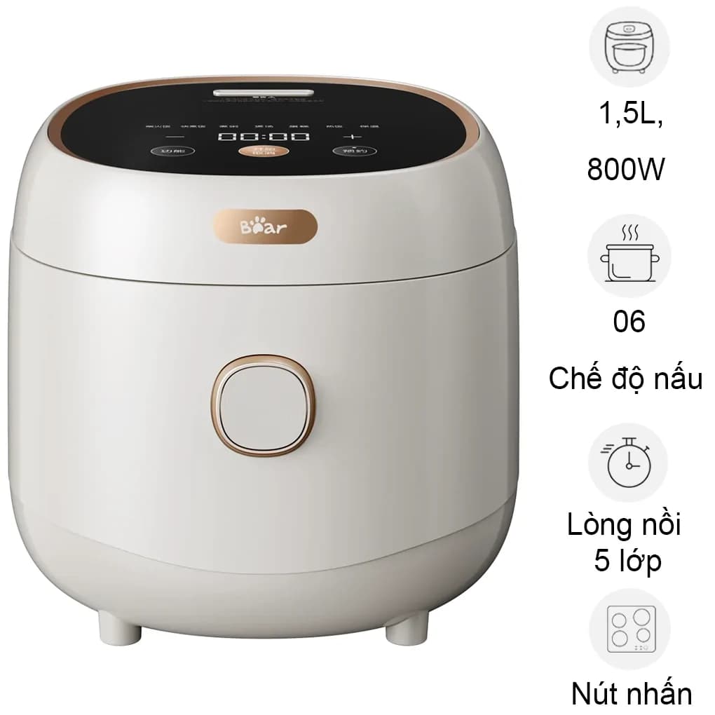 Ảnh Nồi Cơm Điện Tử Bear DFB-C40K6 1.5 Lít