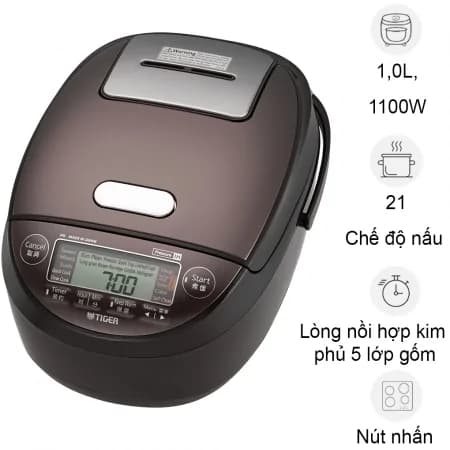 Ảnh Nồi Cơm Điện Tử Cao Tần Áp Suất Tiger JPK-W10W-T - Nhật Bản