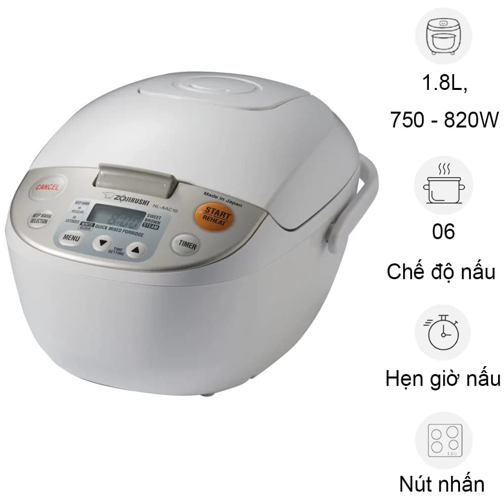 Ảnh Nồi Cơm Điện Tử Zojirushi NL-AAQ18-CA - 1.8 Lít - Xuất Xứ Nhật Bản