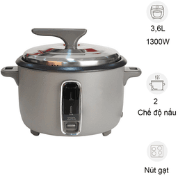Nồi Cơm Điện Nắp Rời Happy Cook HCD-360G 3.6 Lít