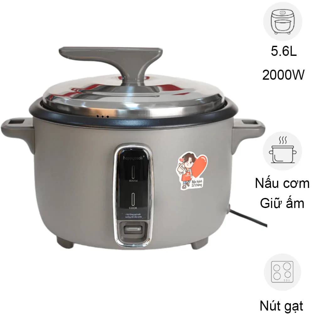 Ảnh Nồi Cơm Điện HappyCook HCD-560G 5.6 Lít
