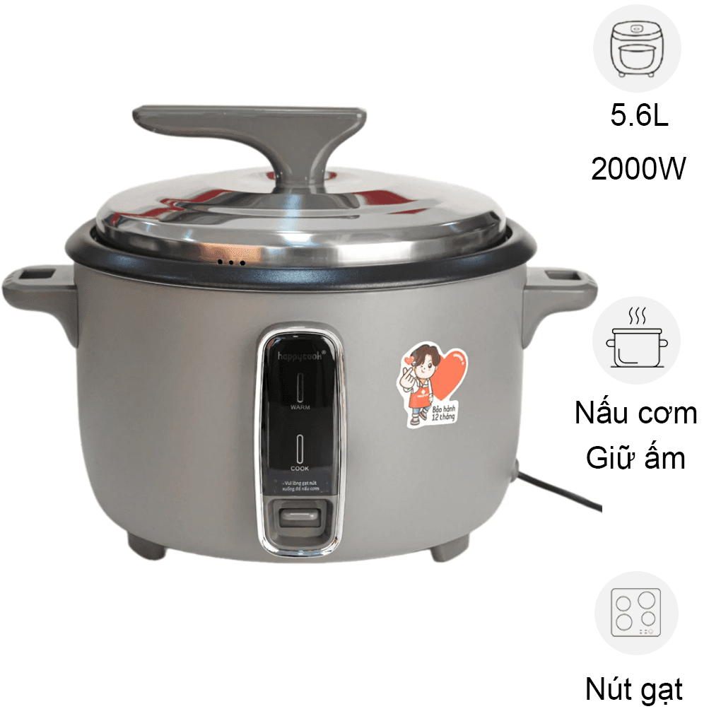 Nồi Cơm Điện HappyCook HCD-560G 5.6 Lít