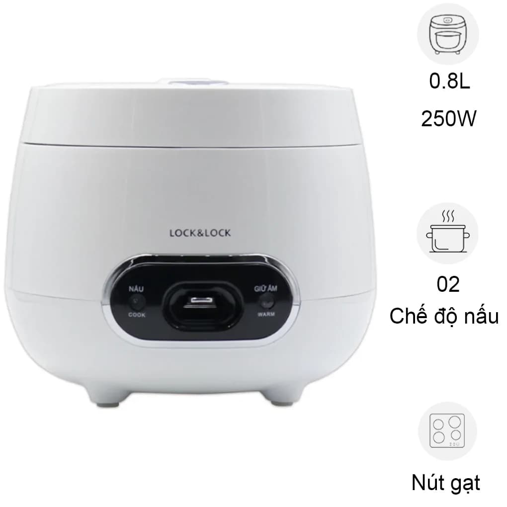 Ảnh Nồi Cơm Điện Lock&Lock Mechanical Rice Cooker EJR426WHT 0.8 Lít