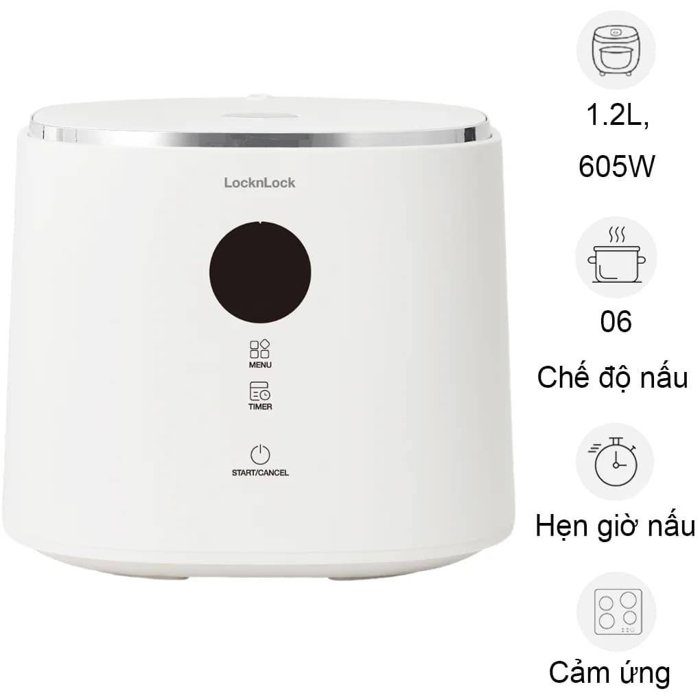 Ảnh Nồi Cơm Điện Lock&lock EJR384IVY Nemo Rice Cooker 1.2 Lít