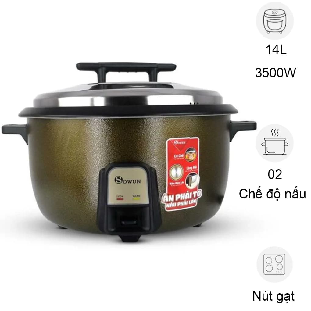 Ảnh Nồi Cơm Điện Loại Cơ 14L Sowun SW6922