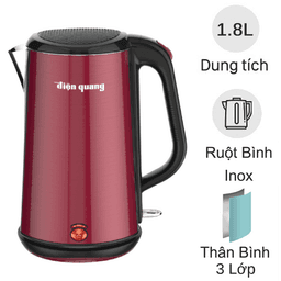 Ấm Đun Nước Siêu Tốc Điện Quang ĐQ EKT08 1818 R