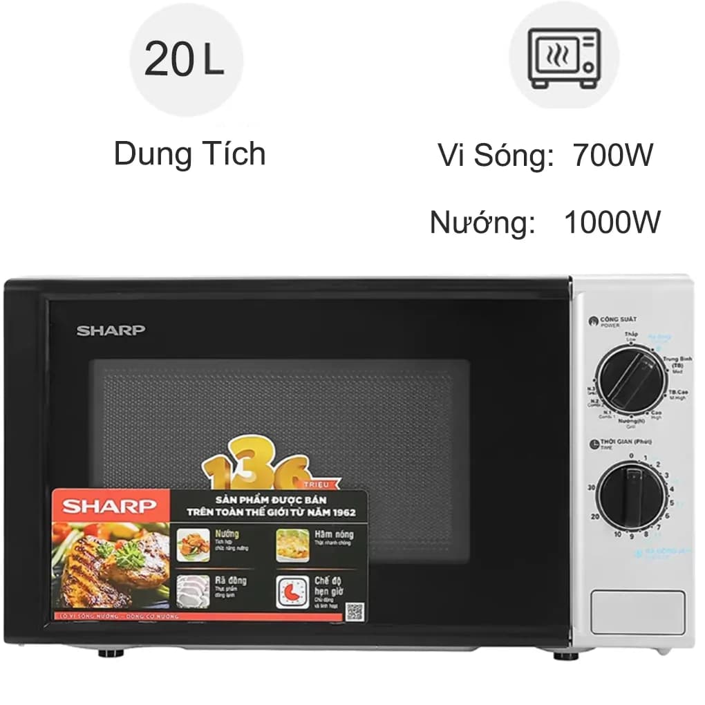 Ảnh Lò Vi Sóng Sharp R-G225VN-BK