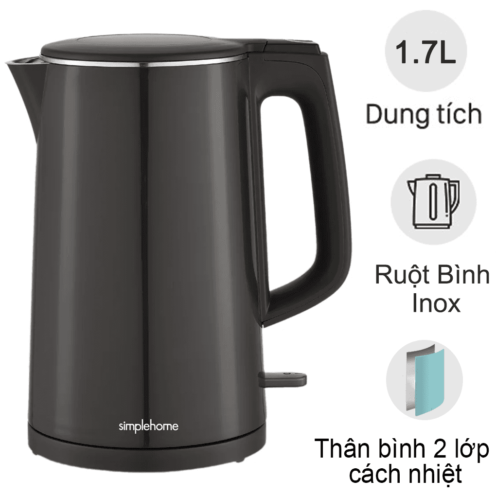Bình Đun Siêu Tốc Simplehome K123NN 1.7 Lít