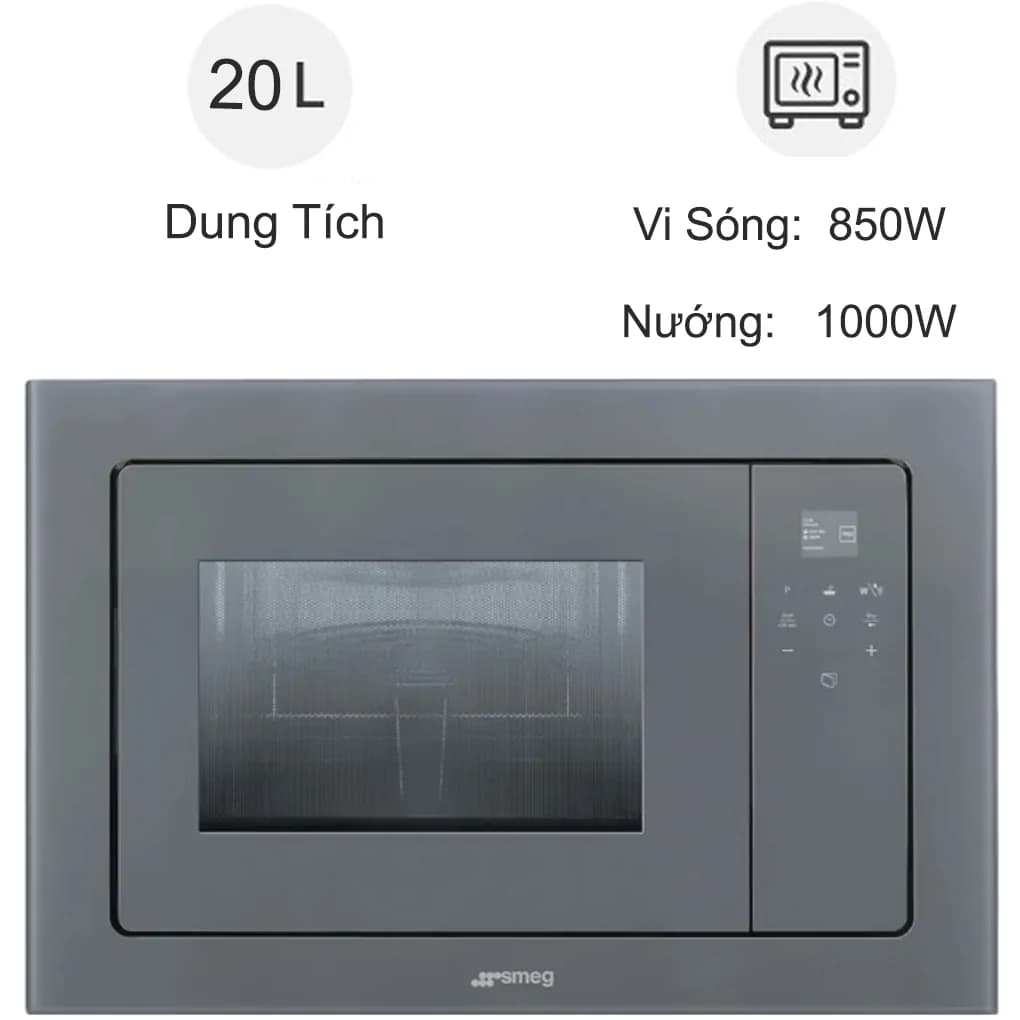 Ảnh Lò vi sóng âm tủ Smeg FMI120S2 20 lít
