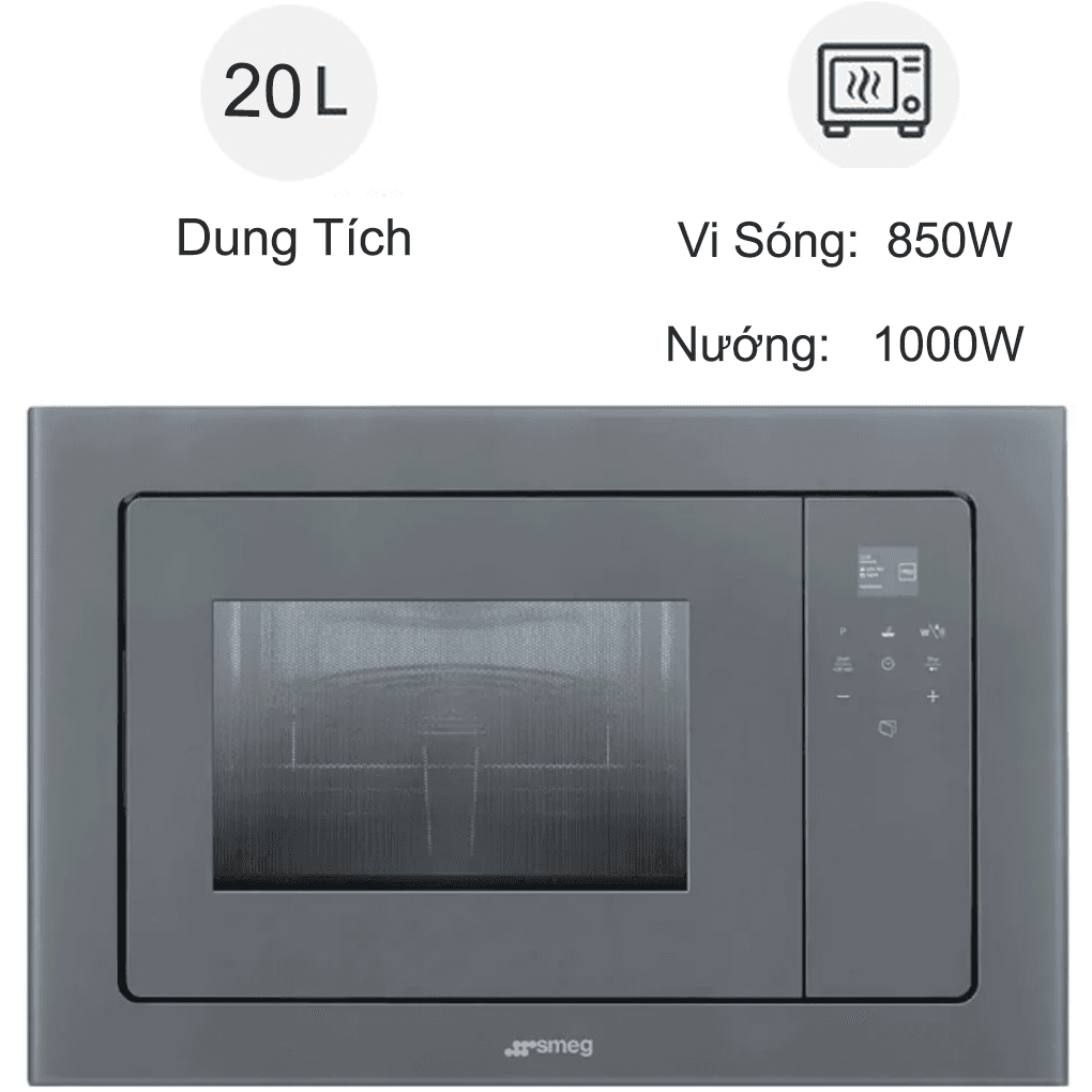 Lò vi sóng âm tủ Smeg FMI120S2 20 lít