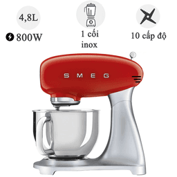 Máy trộn Smeg SMF02RDEU, màu đỏ 800W