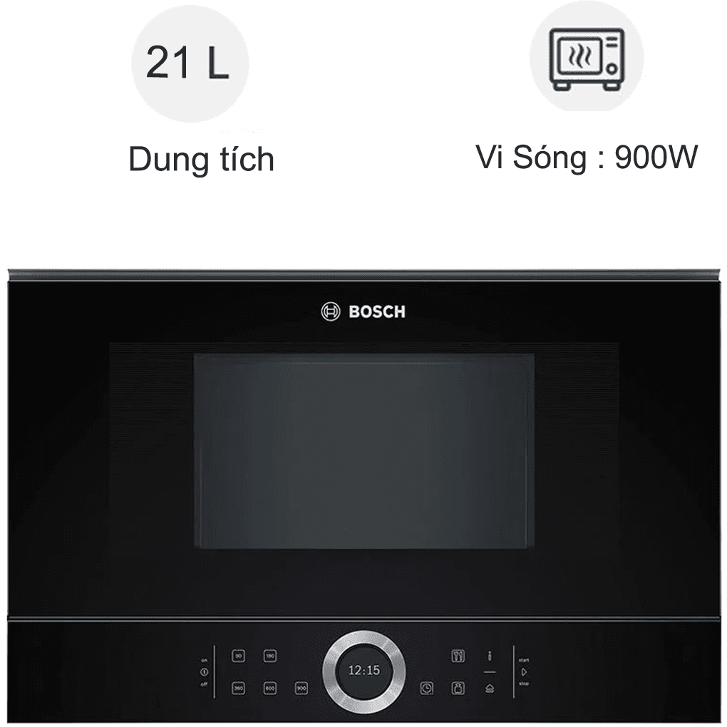Lò Vi Sóng Bosch BFL634GB1B 21 Lít Series 8 - Anh Quốc