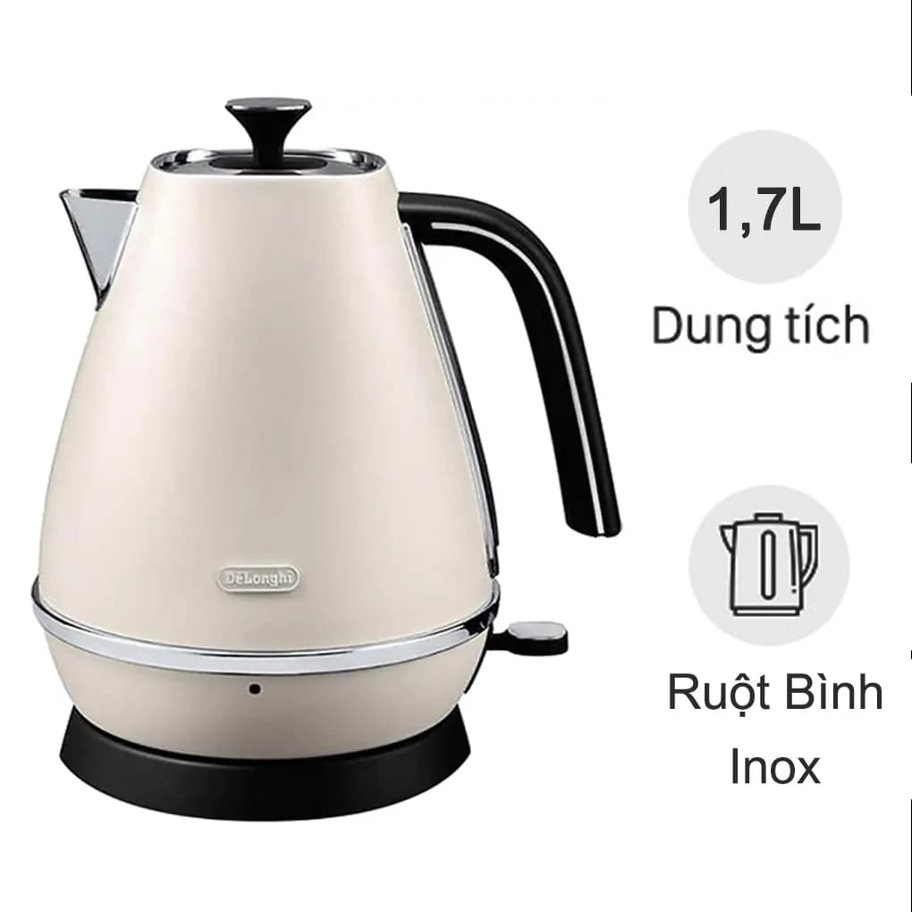 Ảnh Bình đun siêu tốc 1.7 lít Delonghi KBI2001.W