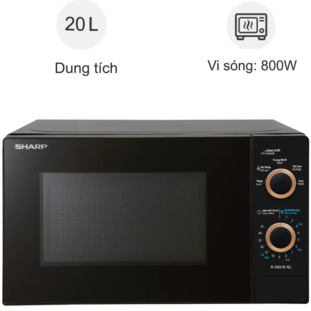 Ảnh Lò Vi Sóng Sharp R-2031E-GL 20 Lít