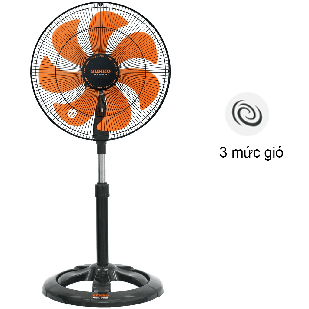 Quạt Lỡ Senko LTS1636 - Đen Cam