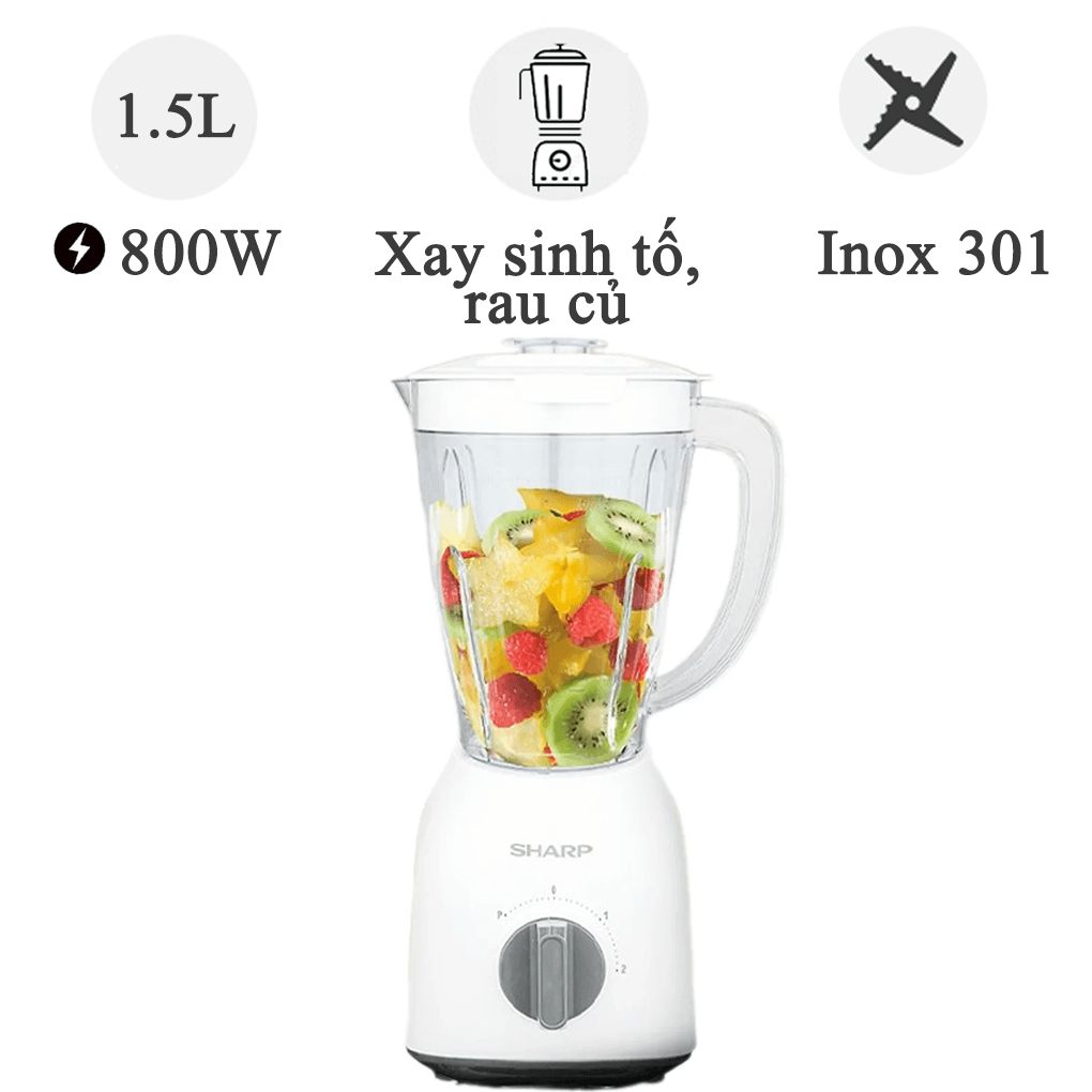 Máy Xay Sinh Tố Sharp EM-S154PV-WH