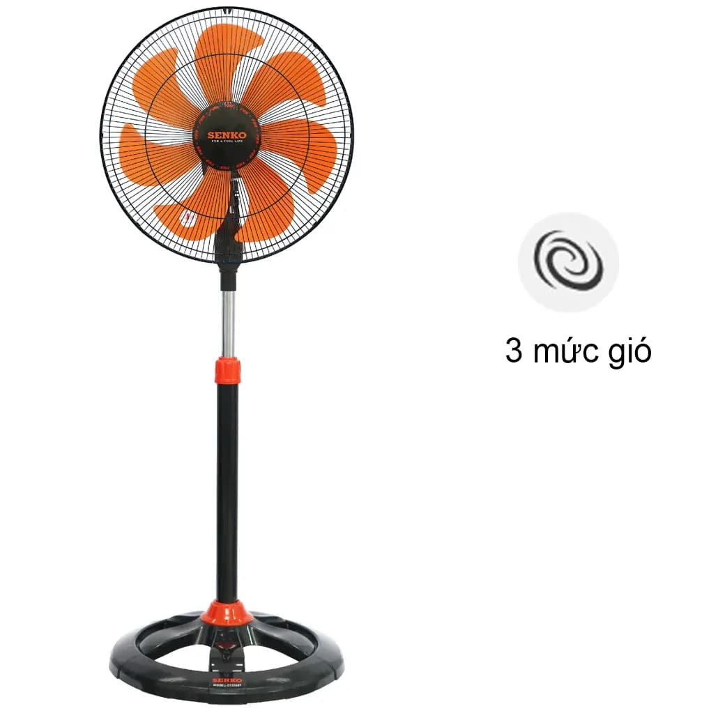 Ảnh Quạt Đứng Senko DTS1607 - Đen Cam