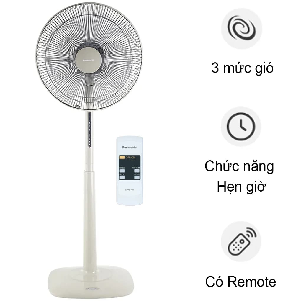 Ảnh Quạt Đứng Panasonic F409K - Trắng Ngà - Malaysia