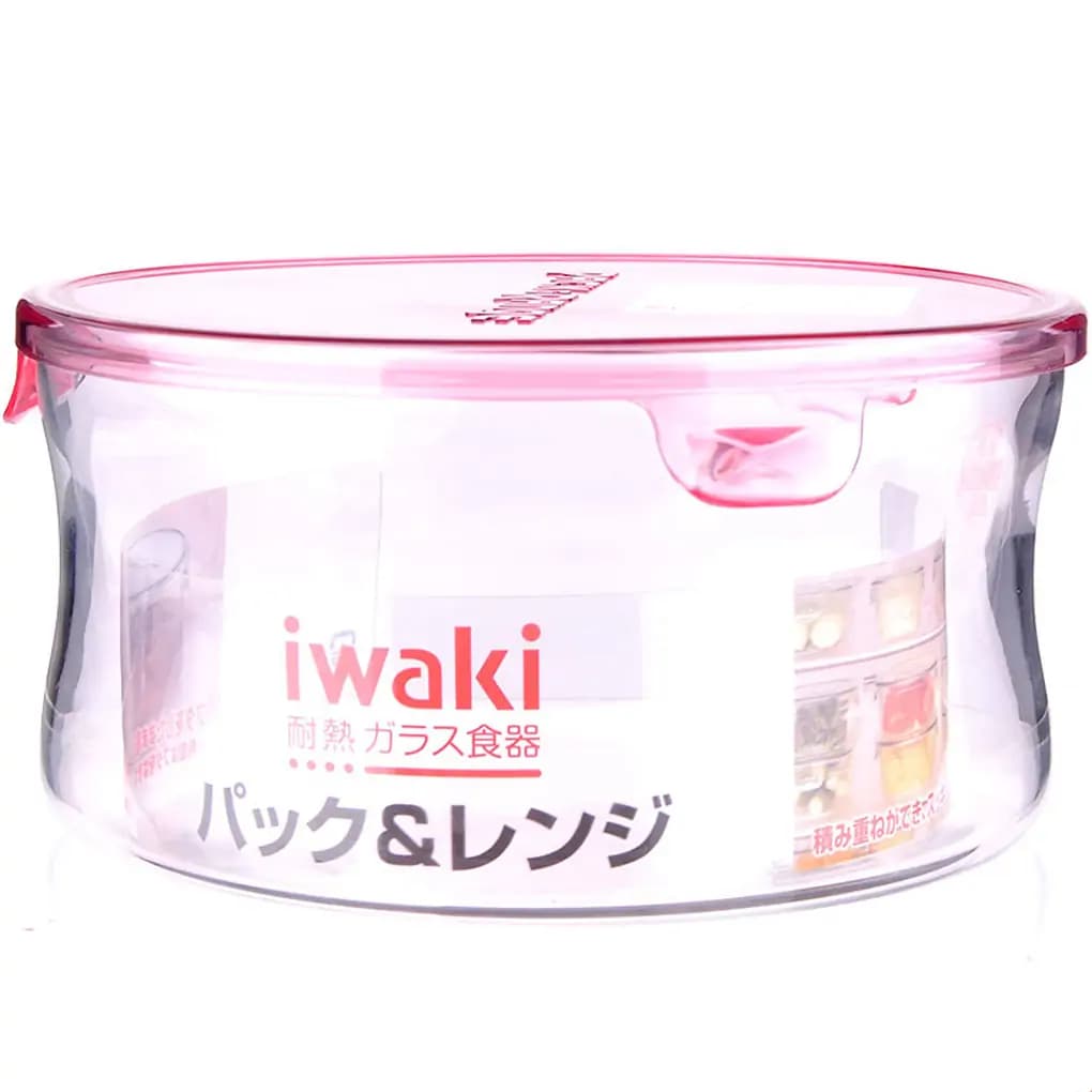 Ảnh Hộp Thủy Tinh Tròn IWAKI 840ML KT7402-P