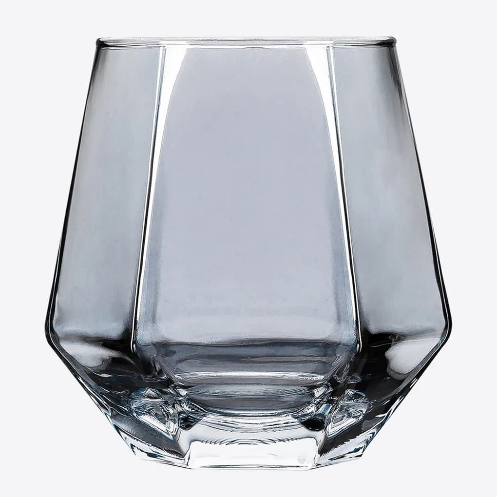 Ảnh Ly Thấp Thủy Tinh Deli Hexagon Silver 310ml