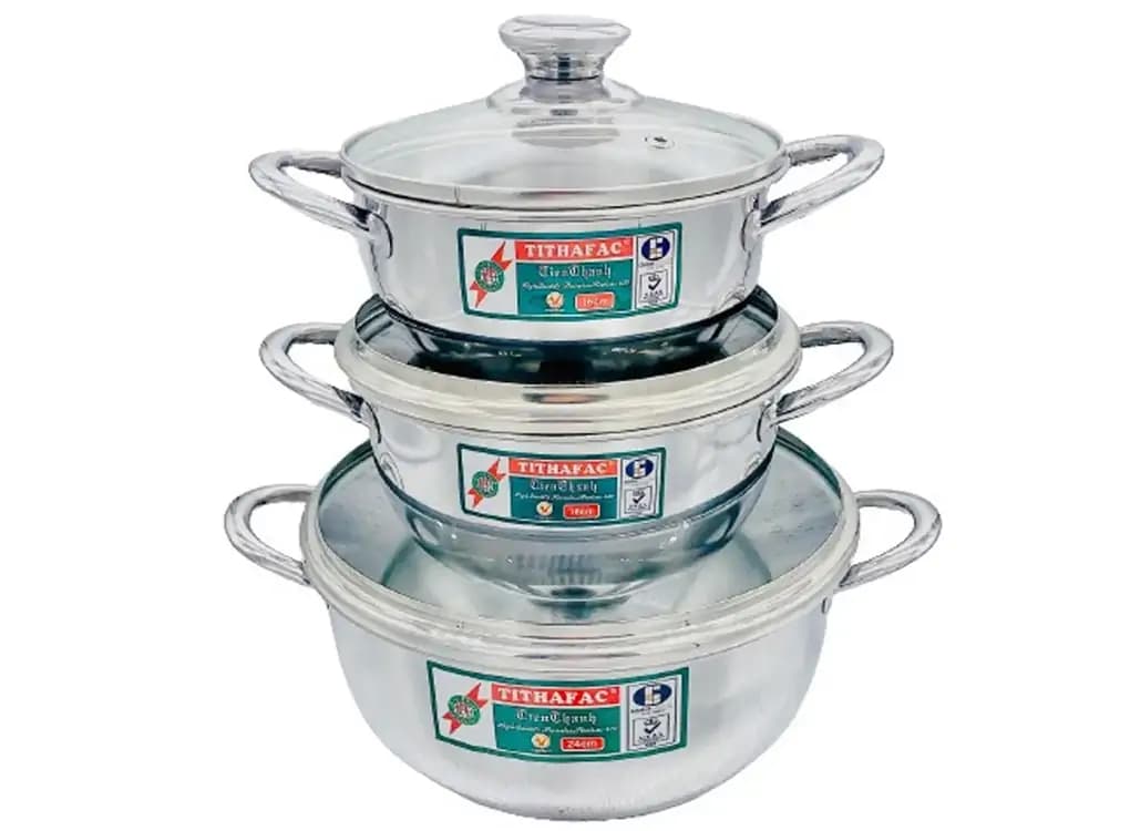 Ảnh Bộ Nồi Bầu Inox 430 Đáy Từ TF03