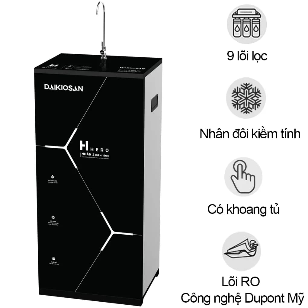 Ảnh Máy Lọc Nước RO 9 Lõi Daikiosan DN107 - Lõi RO Mỹ