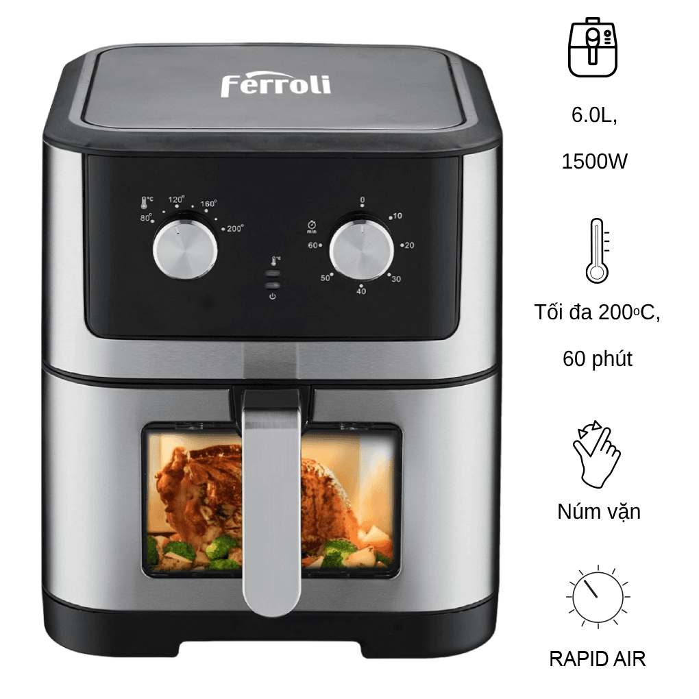 Nồi Chiên Không Dầu Ferroli FAF6.0M