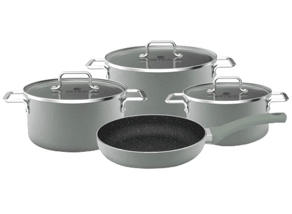 Bộ Nồi Nhôm Chống Dính Đáy Từ Elmich EL-5311Mnsize 16,20, 24, Chảo 26cm