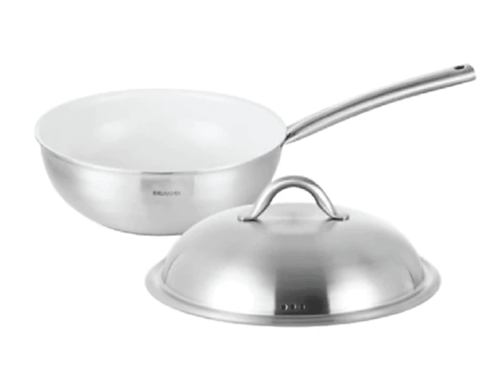 Chảo Sâu Inox 3 Lớp Edelkochen Chống Dính Ceramic 28cm Nắp Inox EC-228N