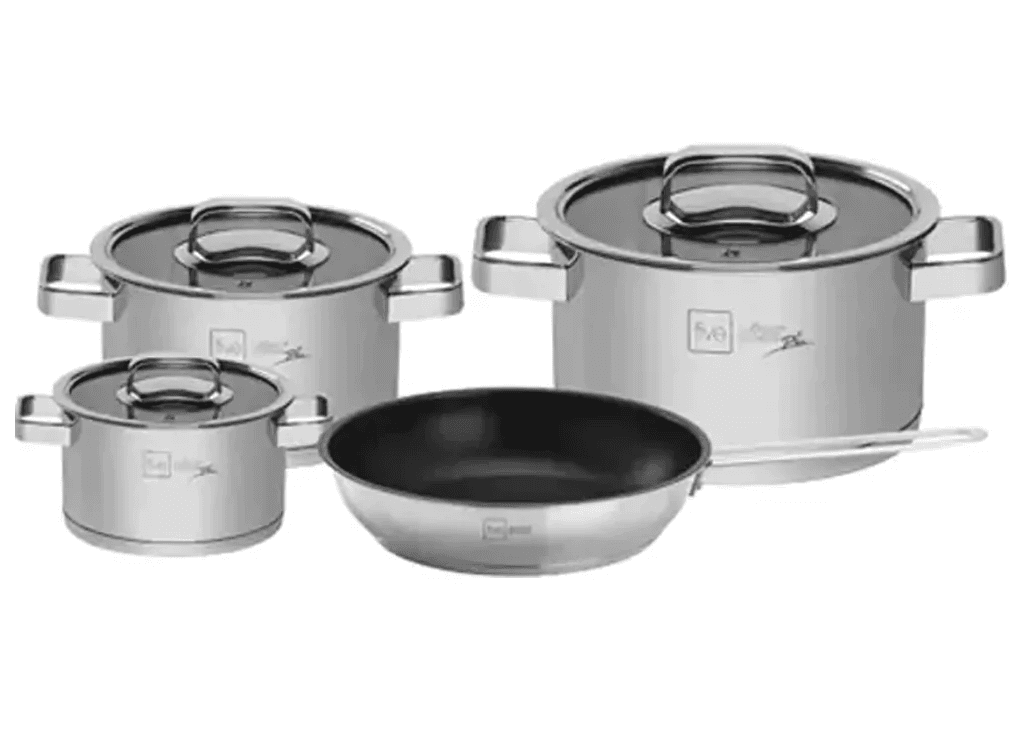 Bộ nồi chảo inox 304 nắp kính 4 món Fivestar FPB400824-20-16-26 cm