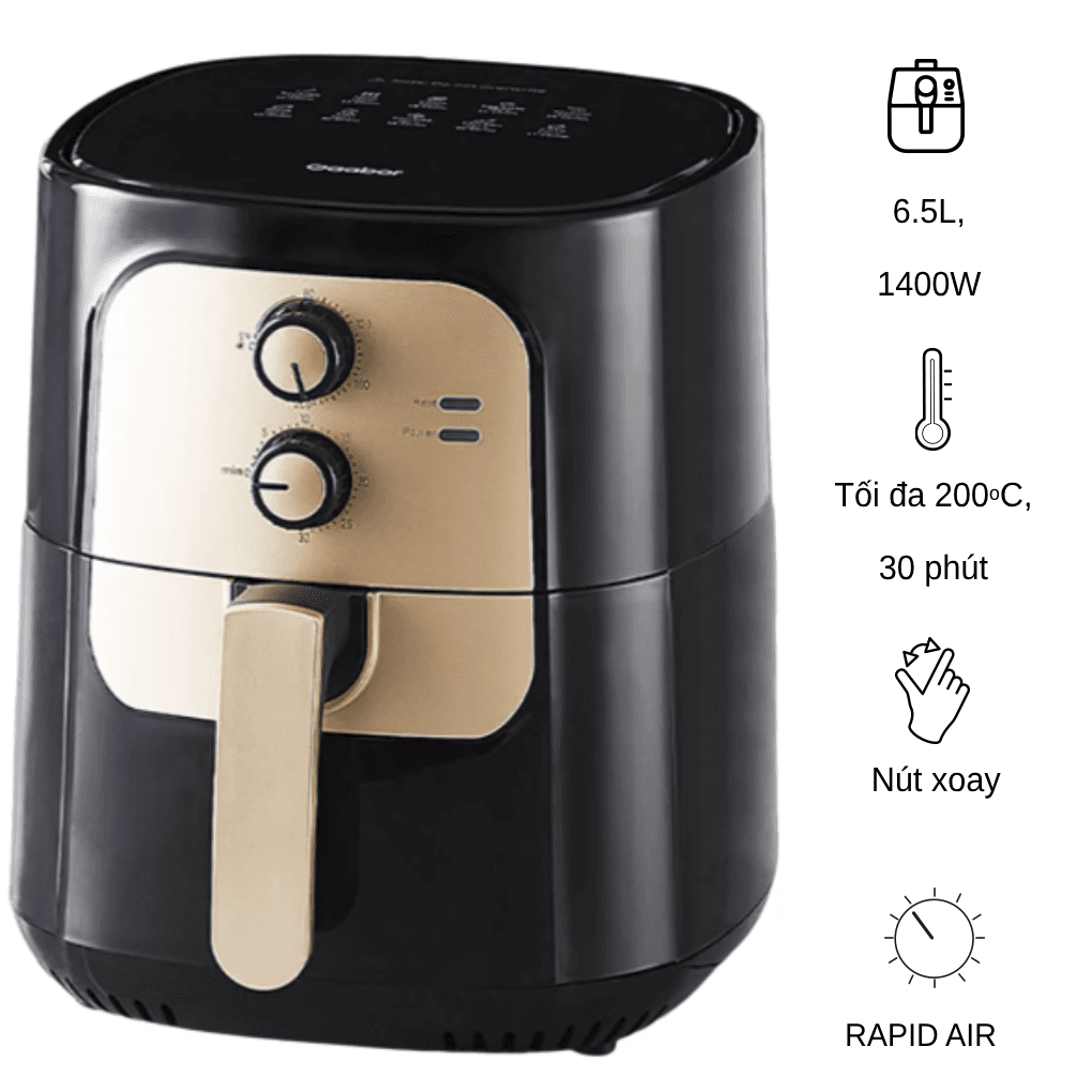 Nồi Chiên Không Dầu Gaabor AF65M-BK01A 6.5 Lít