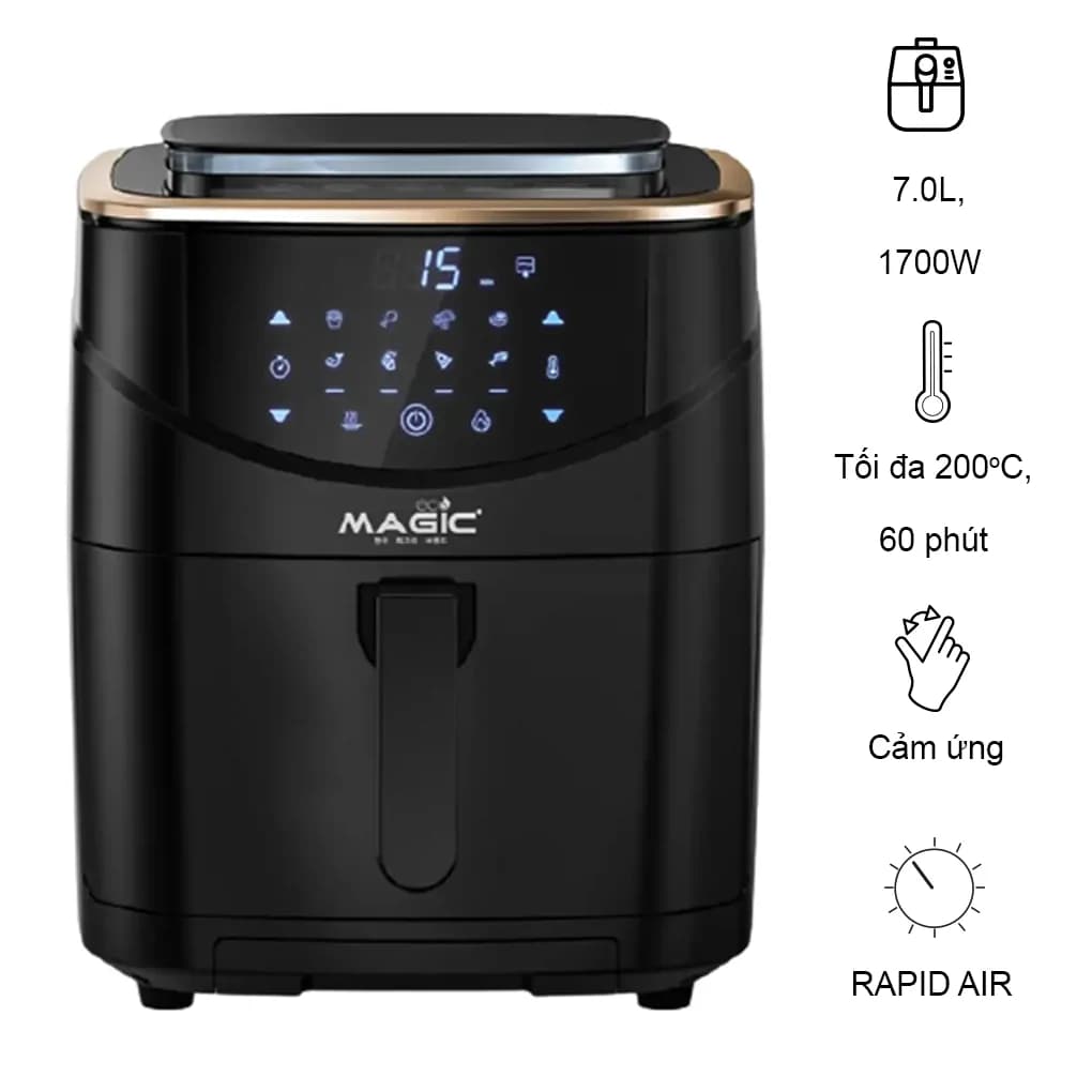 Ảnh Nồi chiên không dầu kết hợp hấp Magic S07