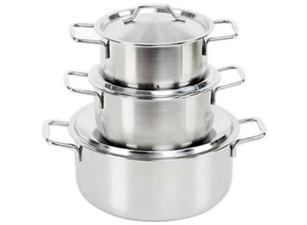 Ảnh Bộ 3 Nồi Inox 1 Đáy Rainy RN06TTY