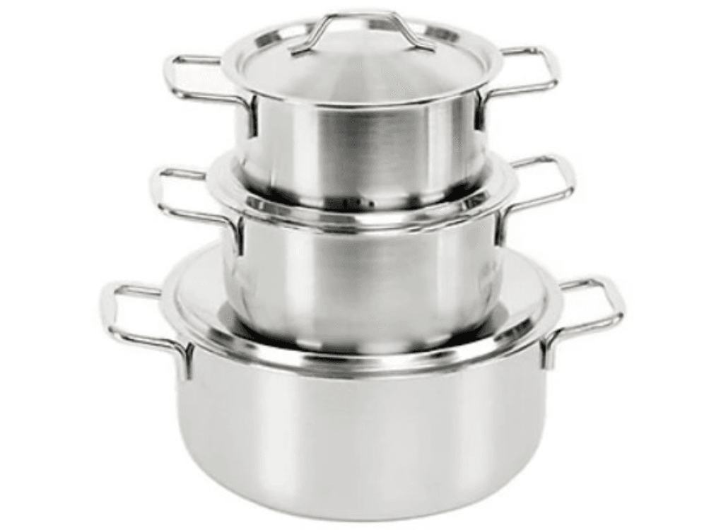 Bộ 3 Nồi Inox 1 Đáy Rainy RN06TTY