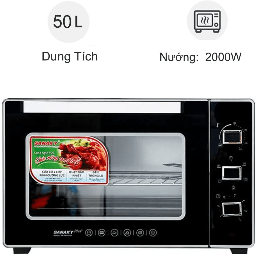 Lò nướng Sanaky VH-5099N2D 50 lít