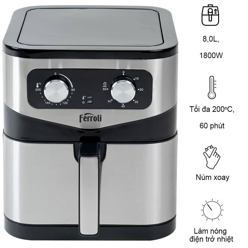 Ảnh Nồi Chiên Không Dầu Ferroli FAF-8.0M 8 Lít