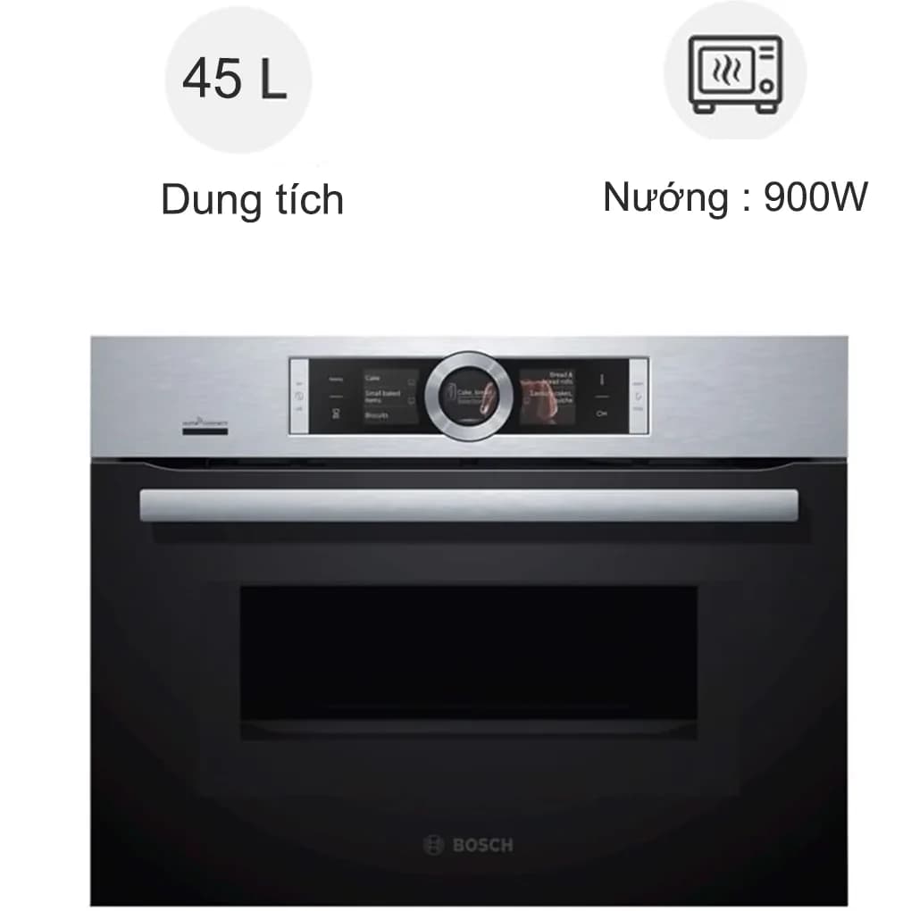 Ảnh Lò Nướng Kết Hợp Vi Sóng Bosch HMH.CMG656BS6B - Series 8 - Đức