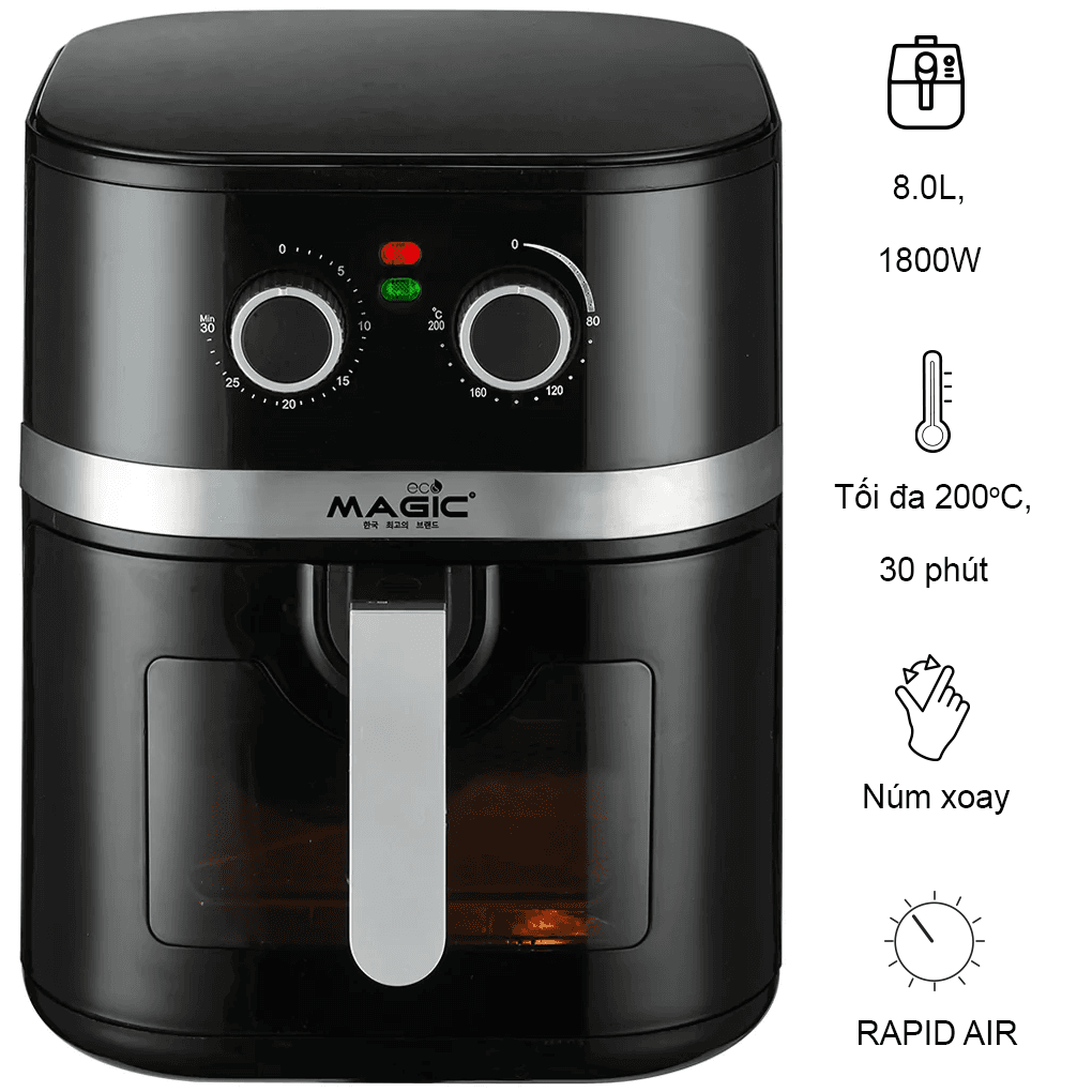 Nồi Chiên Không Dầu Magic Eco AC-127 8 Lít