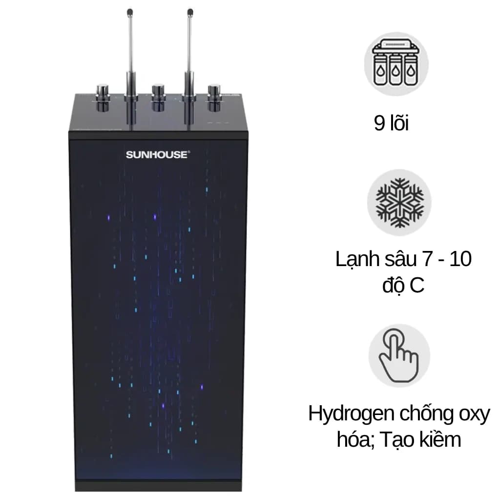 Ảnh Máy lọc nước R.O nóng lạnh Sunhouse SHA76215CK 9 lõi