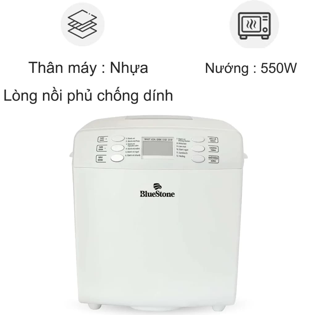 Ảnh Máy Làm Bánh Mì BlueStone BMB-2421 550W