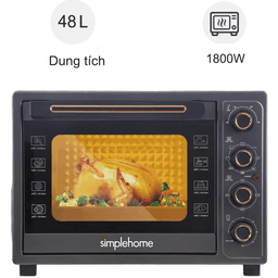 Lò Chiên Không Dầu Kết Hợp Nướng Simplehome TOV-48G 48 Lít
