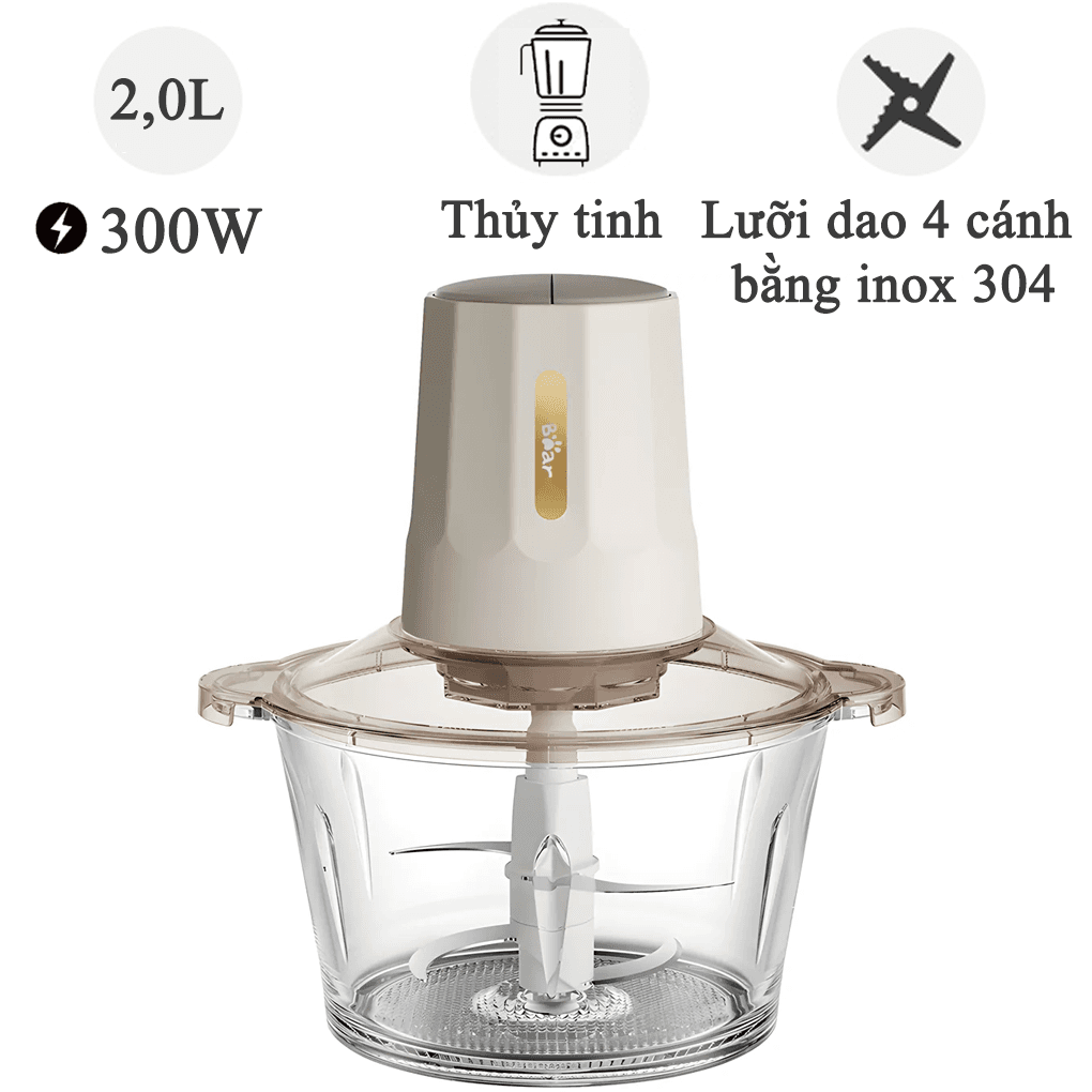 Máy Xay Thịt Bear QSJ-E03B2 2.0 Lít