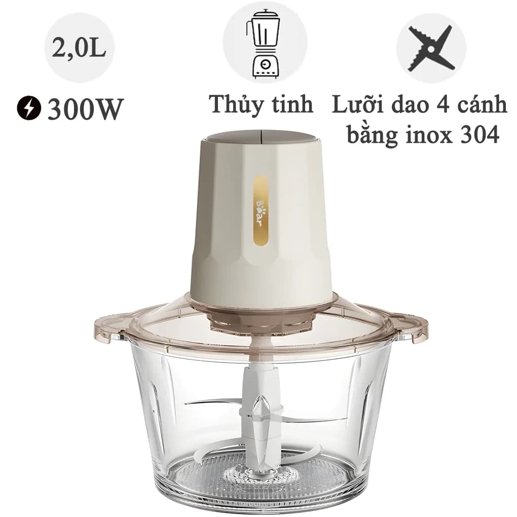 Ảnh Máy Xay Thịt Bear QSJ-E03B2 2.0 Lít