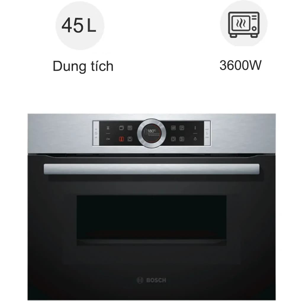 Ảnh Lò Nướng Kết Hợp Vi Sóng Bosch HMH.CMG633BS1B