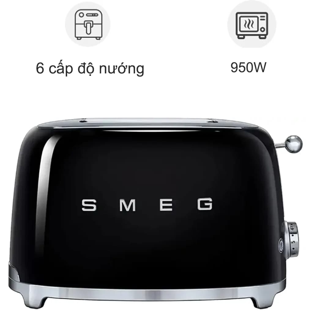 Ảnh Máy nướng bánh mì Smeg TSF01BLEU, Màu đen