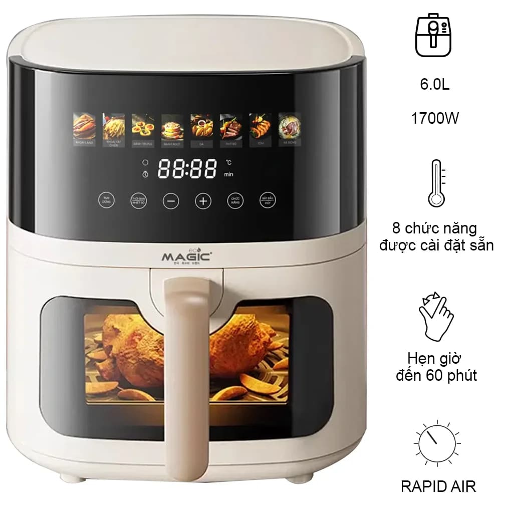 Ảnh Nồi Chiên Không Dầu Magic Eco AC-125 6.0 Lít