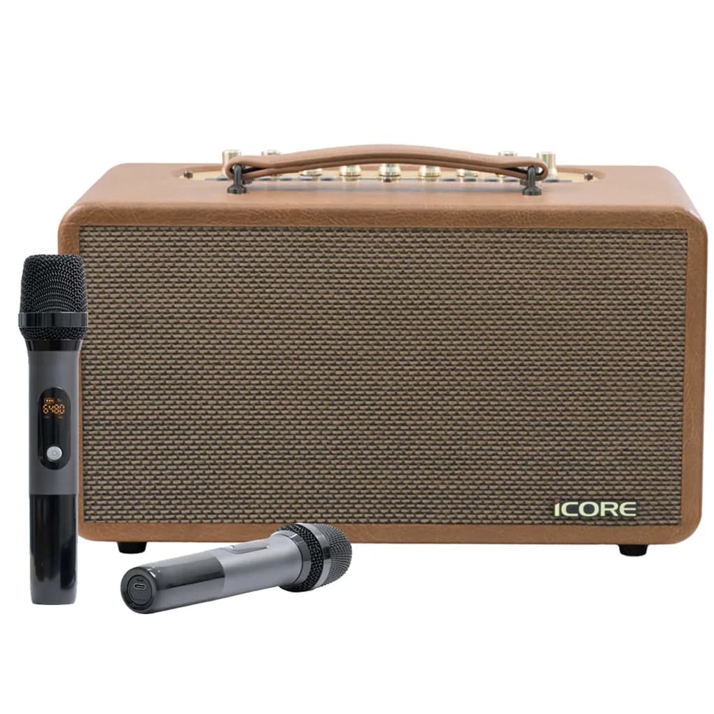 Ảnh Bộ Loa Karaoke Xách Tay iCore P8 Kèm 02 Micro