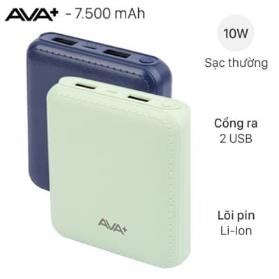 Pin sạc dự phòng 7.500 mAh 10W AVA+ DS005-PP